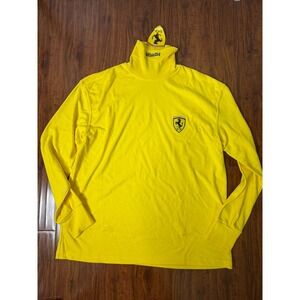 NWT Ferrari × Vintage Mens Vintage Ferrari 1996 Pullover Racing Yellow SZ L 1998